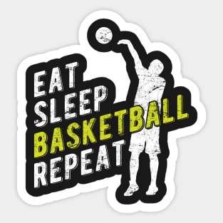 Eat Sleep Basketball Repeat Sticker